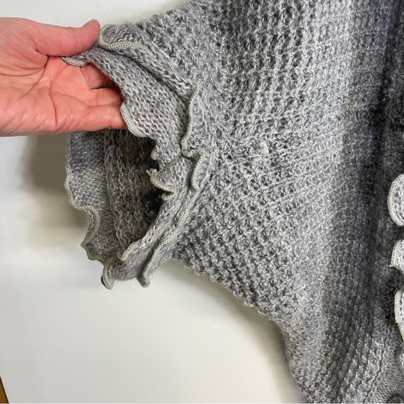 Moth Rocia Ruffled Gray Cardigan Size Small - Picture 5 of 10